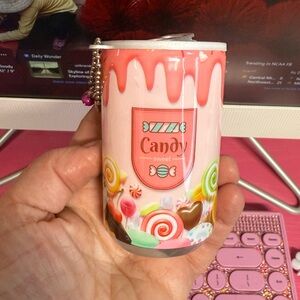Sweets face and hand wipes in a can keychain